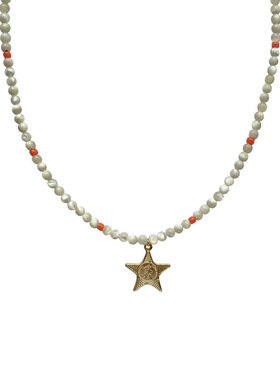 原创女镀金星星吊坠项链