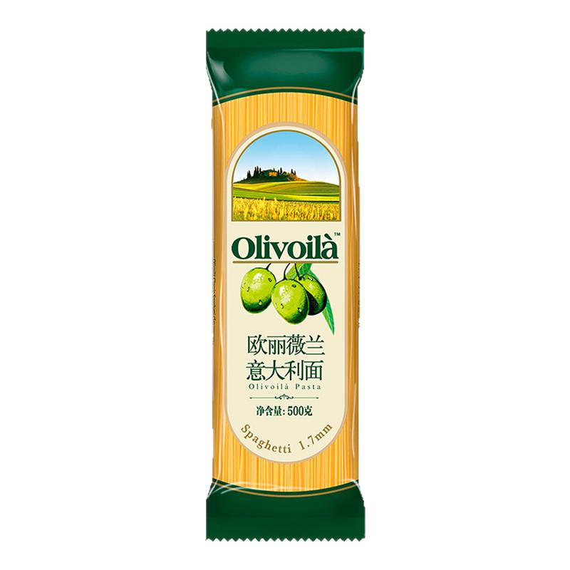 欧丽薇兰意大利面条500g家用速食口感劲道拌面杜兰小麦天天特卖