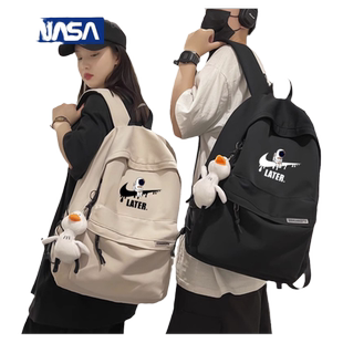NASA联名太空人款双肩包男大容量旅行背包女初中生高中大学生书包