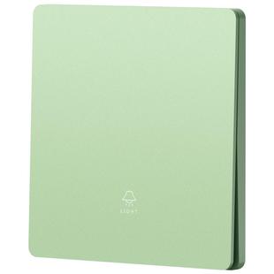 治愈绿色花店一开双控双开单开双联多控开关插座面板鲜花绿灯开关