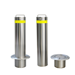 JC锦诚预埋可拆卸防撞柱 不锈钢浅埋活动路桩 可移动警示桩挡车柱