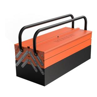 不锈钢工具箱三层折叠家用车载手提式铁皮工业级多功能五金收纳盒