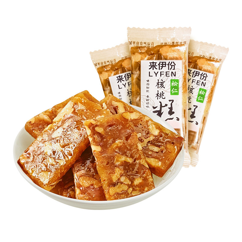 门店同款来伊份松仁核桃糕2斤装