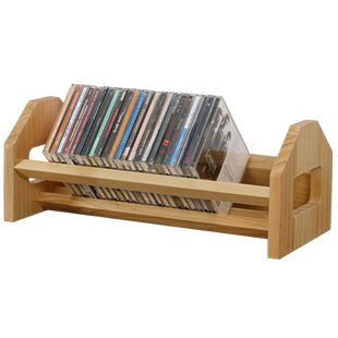 巨阳CD唱片收纳架实木CD架蓝光碟影碟光盘收藏架PS5游戏碟展示架