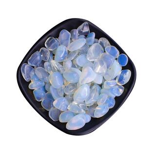 天然蛋白石碎石蓝色水晶原石发蓝光供曼扎装藏鱼缸造景石美甲镶嵌
