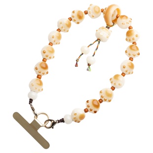 炭烧菩提根可爱猫爪手机链夹片款女手机挂链垫片手机链挂件挂饰25