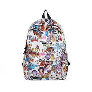 书包美式高街初中生女生混的人男高中大容量男生小众肩包双肩包女