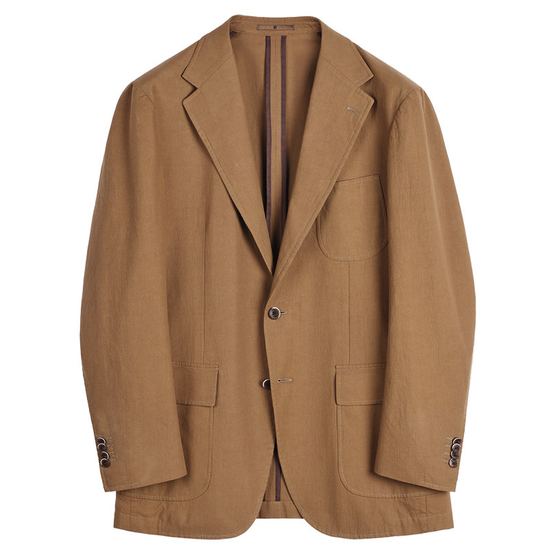 夏季新款卡其色轻量化轻薄西服男