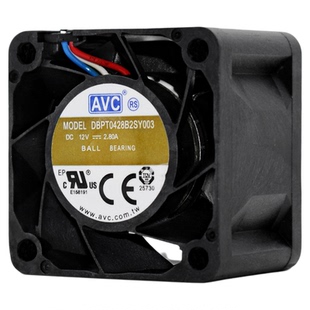 AVC暴力4028 12V 2.8A 4CM服务器机箱电源PWM散热风扇DBPT0428B2S