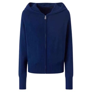 赵露思许妍同款穿搭藏蓝色短款卫衣外套女秋2025冬款连帽上衣韩系