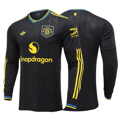 阿迪达斯曼联二客球迷版球衣长袖