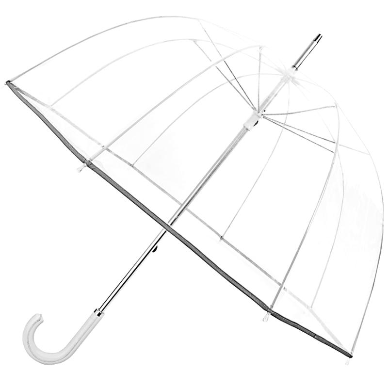 英国女王鸟笼透明雨伞totes绯闻女孩Blair同款蘑菇深拱形泡泡雨伞