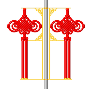 户外防水路灯杆LED灯笼道路装饰景观灯发光亚克力中国结灯笼灯箱