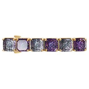 shes茜子莫奈印象波光原创炫彩工艺水晶小号马尾半发横夹顶夹