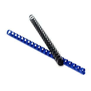 书昶装订胶圈塑料圈21孔胶圈梳式装订机胶圈6-20mm黑蓝红白10支装