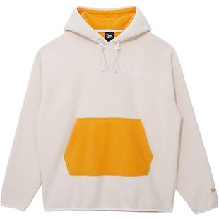 New Era官方授权正品纽亦华男女双面摇粒绒拼色保暖连帽套头卫衣