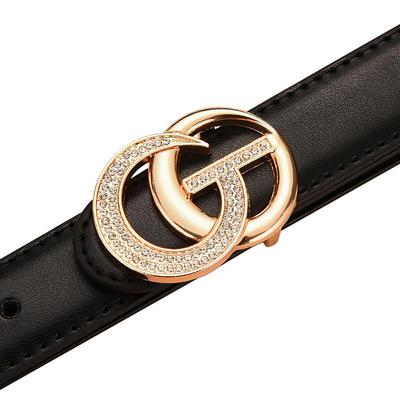 女士百搭真皮合金简约时尚裤带