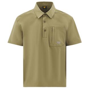 CAT卡特25秋冬新品男士工装半开襟短袖吸湿速干衬衫外套速干衣