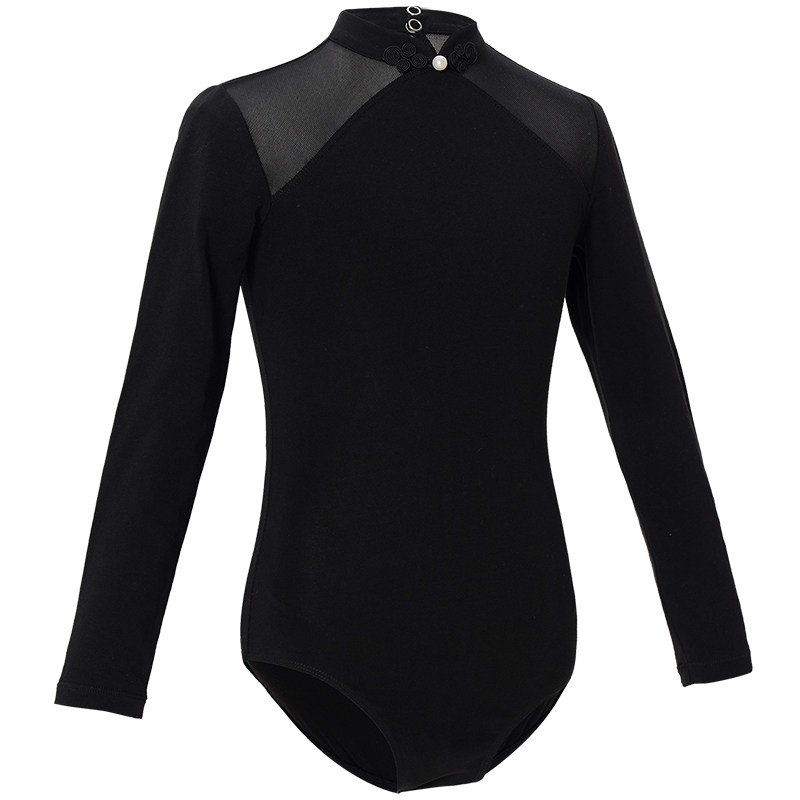 儿童舞蹈服长袖女童芭蕾舞扣盘体操服练功服秋冬季形体中国舞服装