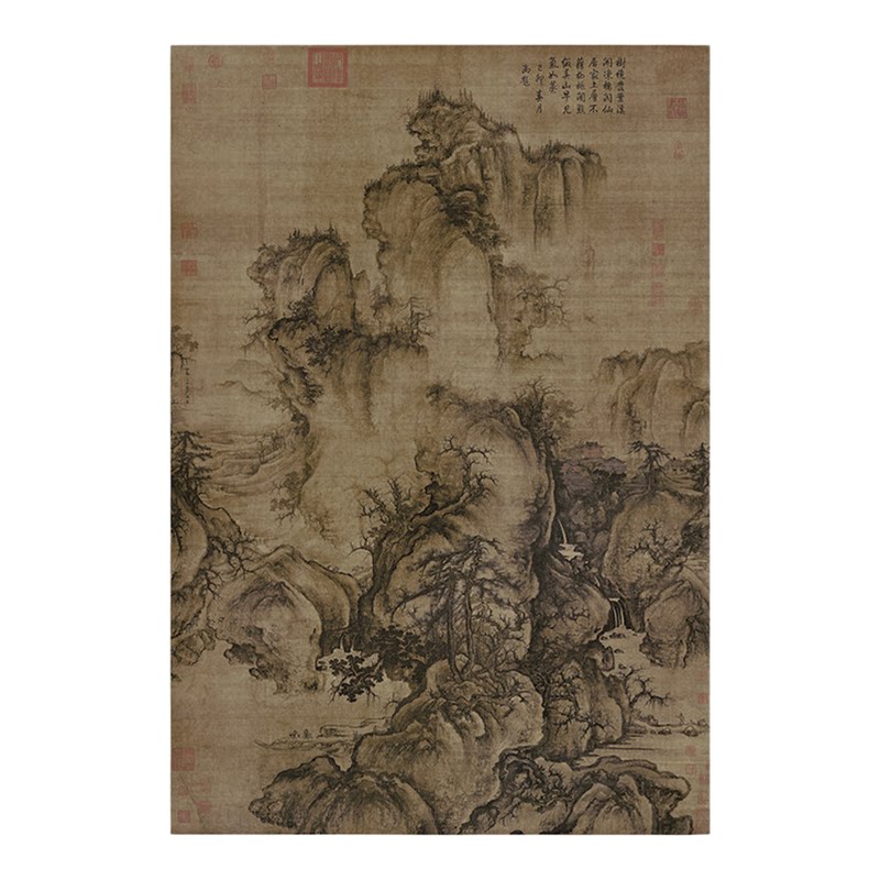 北宋郭熙早春图临摹画稿范本复古画心高清微喷宋代名家山水画挂画