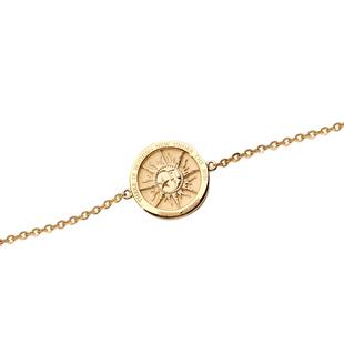 太阳神底下无新事18K黄金手链彩金白金女生新款原创设计情绪稳定