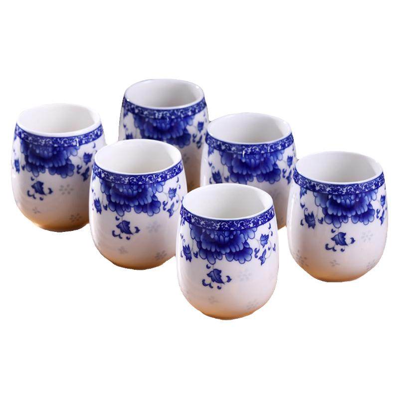 家用茶杯景德镇陶瓷6个装