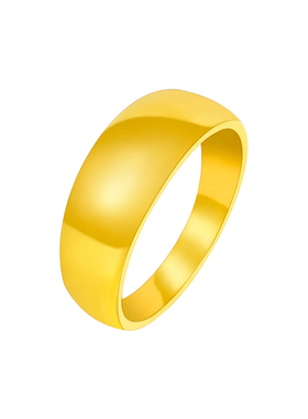 庆大福黄金福蛇肚戒指男女款