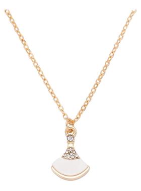 ins项链女高级设计感手作满钻水滴扇形锁骨链时尚简约精致小饰品