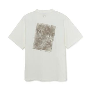 MLB官方 男女同款休闲复古宽松刺绣LOGO渐变老花背标T恤TSM08