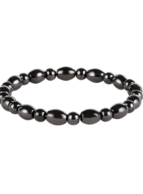 天然磁石手链磁性黑胆石手串男女款时尚百搭磁铁石手环个性磁手排