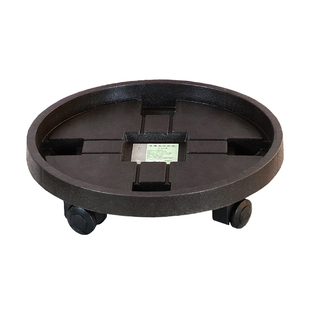 可移动花盆托盘带轮子万向轮底座滚轮花盘灰色托架加厚接水盘底座