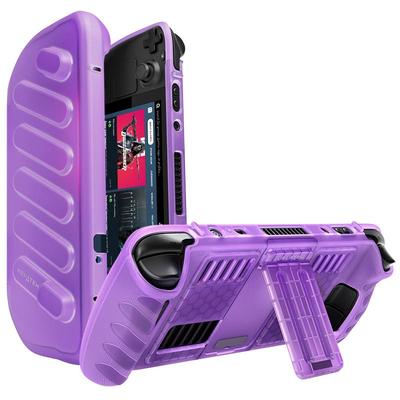 SteamDeckOLED保护壳套支架面盖防摔全包支架TPU保护套复刻dbrand全包PC+TPU软硬保护套面罩保护壳SteamDeck