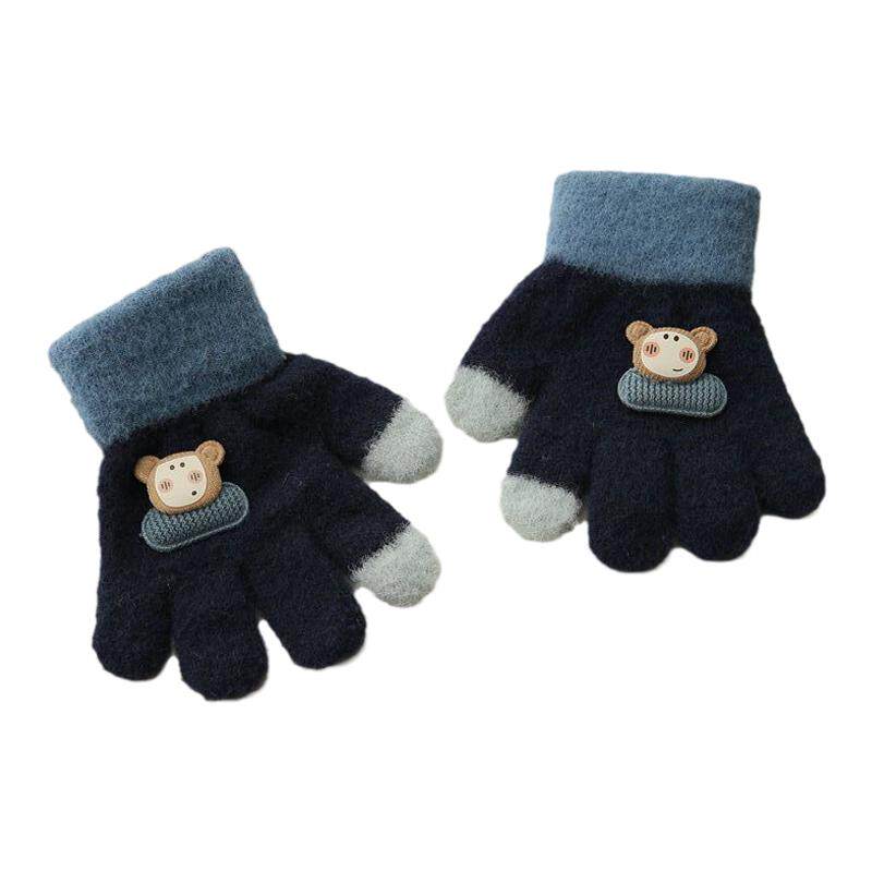 儿童手套2-7岁宝宝婴儿手套冬季女男小孩幼儿园全指户外防寒保暖