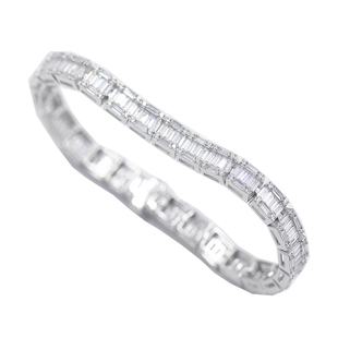 wbj定制珠宝7mm T方拼镶手链 s925银镀金饰品Tennis bracelet