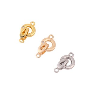 珍珠项链收尾扣镀18k金串珠编织手绳绳结绳头金属扣头万能连接扣