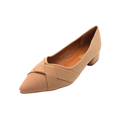 职业新款舒适3cm软底上班粗跟鞋