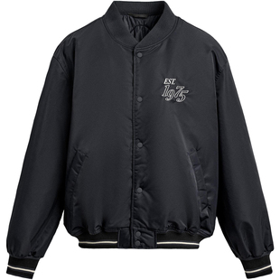 柜699！秋冬男装撞色刺绣棒球领情侣夹克4391320 400夹棉厚外套潮