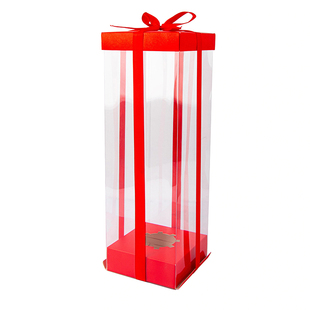 网红手提草莓塔蛋糕装饰包装盒跨年元旦春节波波杯手提袋子打包盒