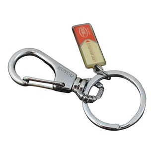 博友钥匙扣男士汽车钥匙扣锌合金简约大气腰挂金属挂件迷你小扣