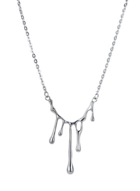 甜酷简约百搭水滴熔岩项链高级感