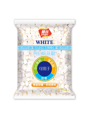 纯白色烘焙手工奶枣原料棉花糖