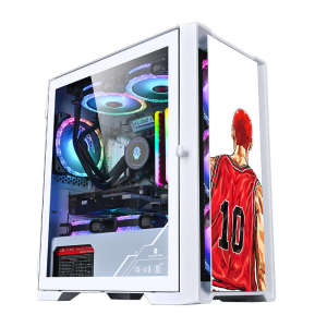 玩嘉绝尘玩家电脑机箱防尘240水冷桌面台式M-ATX主板玻璃侧透下置