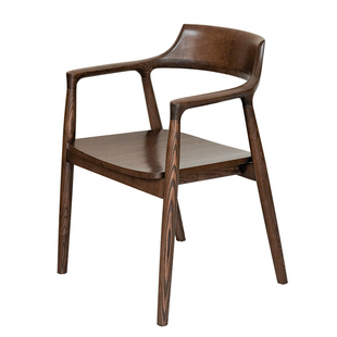 简约艺术实木餐椅总统椅广岛椅中古侘寂风餐厅洽谈椅休闲靠背椅子