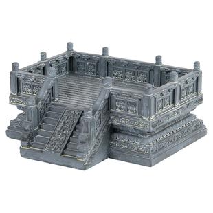 创意中式古典建筑模型台基微景观造景装饰品摆件桌面收纳盒名片座