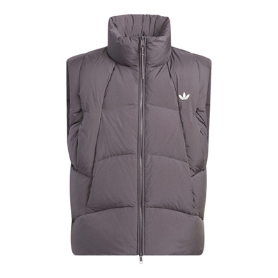 Adidas/阿迪达斯正品三叶草男女拉链保暖立领运动羽绒马甲KV3986