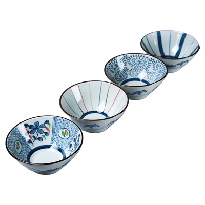 和风四季日式陶瓷釉下彩米饭碗