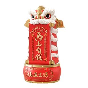 国潮醒狮酒柜玄关装饰摆件客厅桌面家居饰品店铺开业乔迁礼物