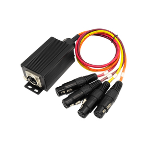 台湾日升4通道DMX512网线延伸器灯光转换数字网络信号转模拟延长