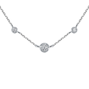 sanswood森吾《月光小夜曲》气泡小钻锁骨链简约通勤叠戴项链颈链