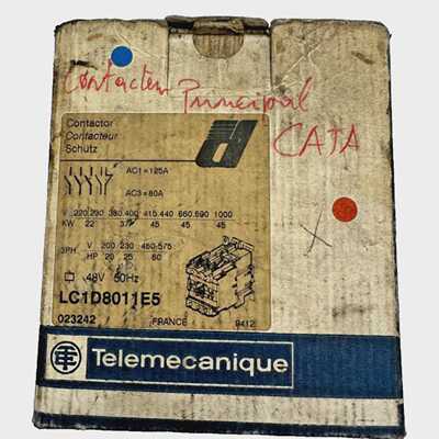 Telemecanique LC1D8011E5 Contactor New Old Stock